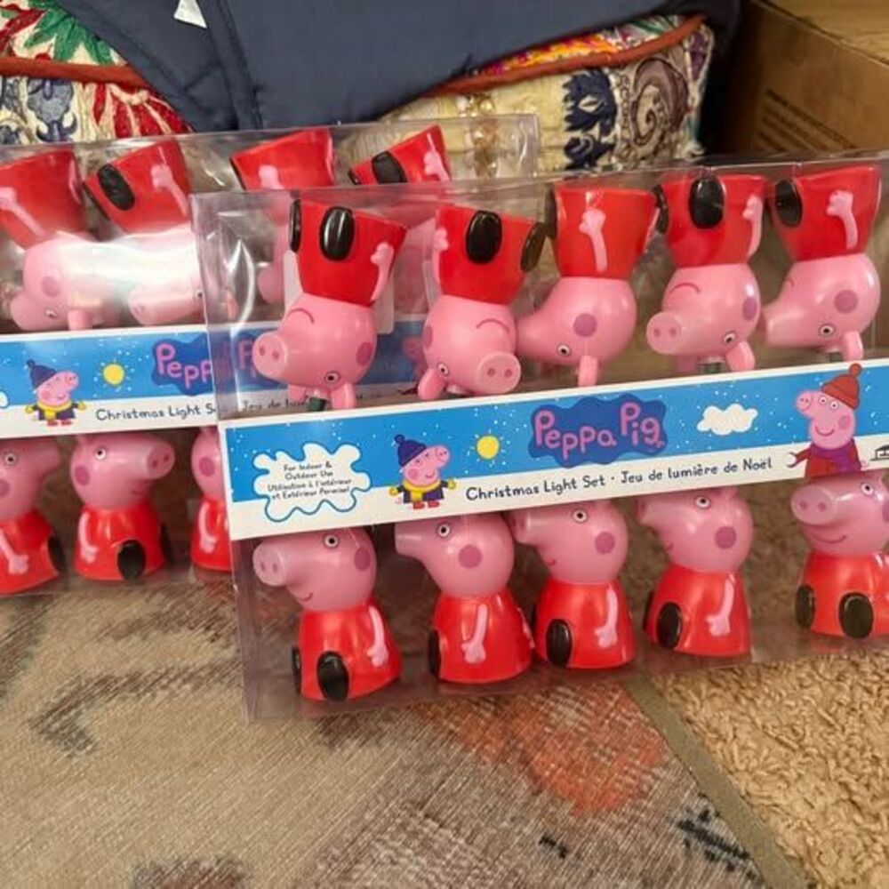 Very rare/HTF Kurt Adler Peppa pig 10 light Christmas string